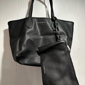 Michael Kors Black Tote with Pouch
